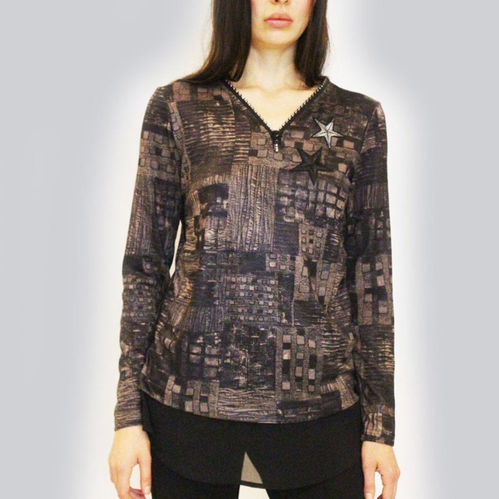 Star Zipper Front Top B-9582